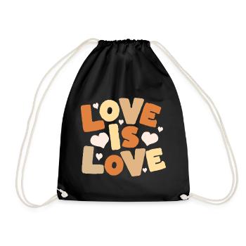 L’amour, c’est l’amour Lettres pastel - Sac de sport léger - noir - Devant