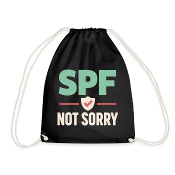 Spf Culture Identity Skin Care Humor - Drawstring Bag - black - Front
