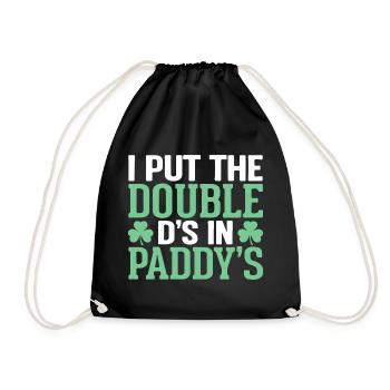 J’ai mis les doubles D dans Paddy’s St Patrick’s - Sac de sport léger - noir - Devant