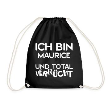 Maurice als Vorname - Turnbeutel - Schwarz - Vorne