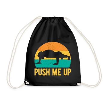 Les passionnés de fitness me poussent vers le haut gymnase de calistnique - Sac de sport léger - noir - Devant