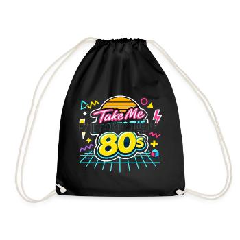 Cadeau de citation de style des années 80 - Sac de sport léger - noir - Devant