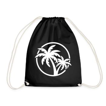 Palm Tree Symbol - Drawstring Bag - black - Front