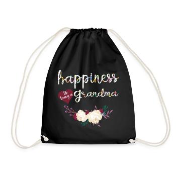 Le bonheur, c’est être la chemise fleurie de grand-mère - Sac de sport léger - noir - Devant