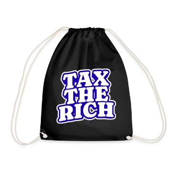 Taxer les riches - Sac de sport léger - noir - Devant