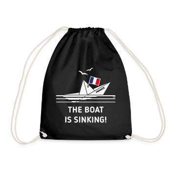 Das Boot sinkt! (Frankreich / NEG) - Turnbeutel - Schwarz - Vorne
