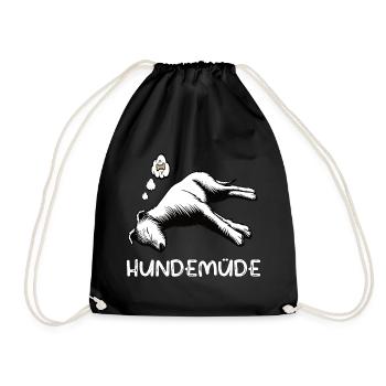 Hundemüde Irischer Wolfshund Wolfshundbesitzer - Turnbeutel - Schwarz - Vorne