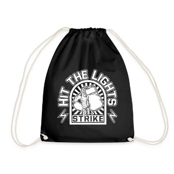 Hit The Lights Strike Boxing Gloves - Drawstring Bag - black - Front