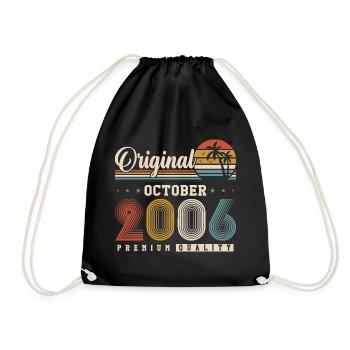Original 2006 – 20th Anniversary Vintage Retro - Drawstring Bag - black - Front