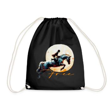 Horse - Turnbeutel - Schwarz - Vorne