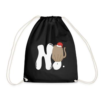 no face cat ugly sweater - Turnbeutel - Schwarz - Vorne