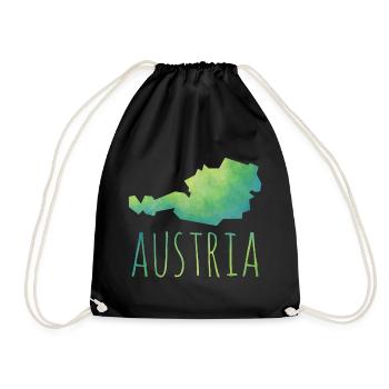 austria - Drawstring Bag - black - Front