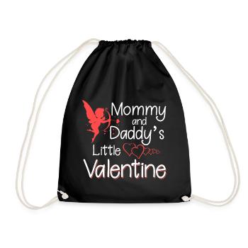 petit valentine de maman et papa - Sac de sport léger - noir - Devant