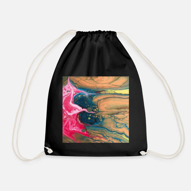 orchid2 - Drawstring Bag - black