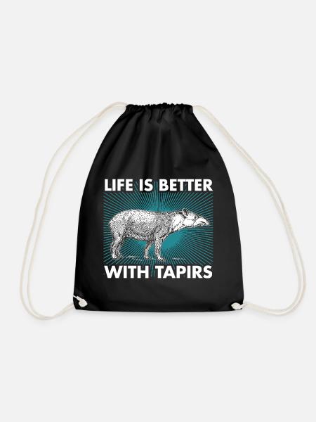 Tapir animal tronc zoo animal nature cadeau - Sac de sport léger - noir