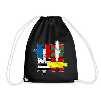 puzzle euskadi breizh - Sac de sport léger - noir - Devant