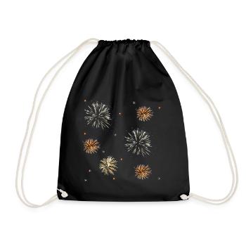 Feuerwerk - Turnbeutel - Schwarz - Vorne