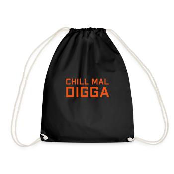 Chill Digga - Drawstring Bag - black - Front