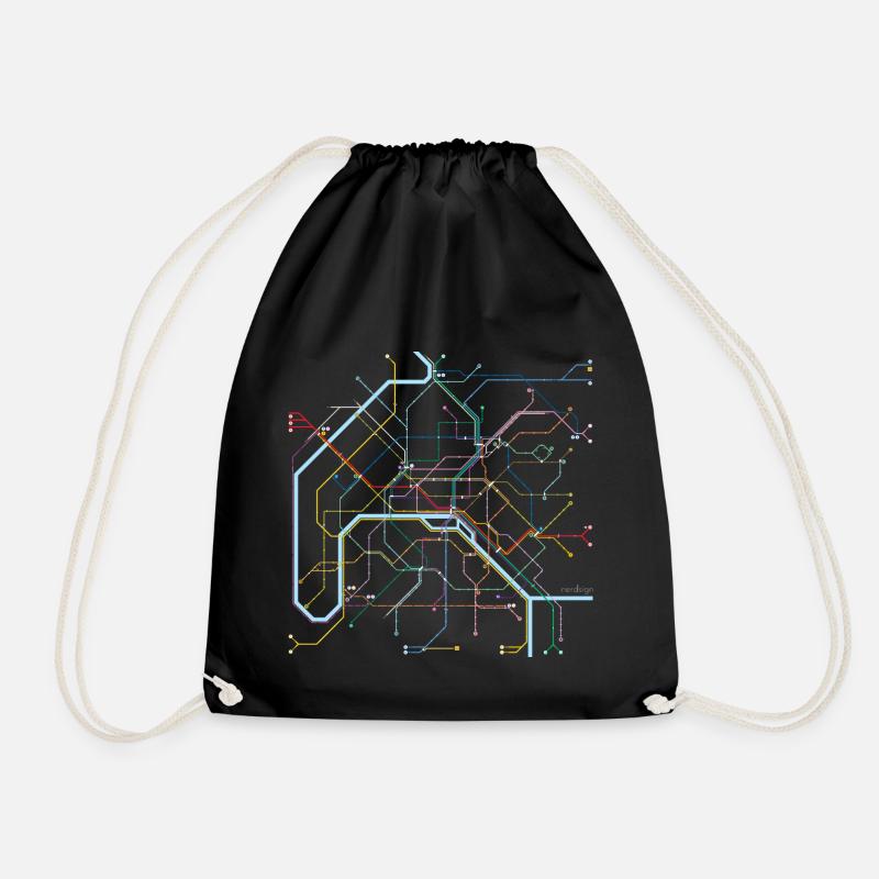 metro - Turnbeutel - Schwarz