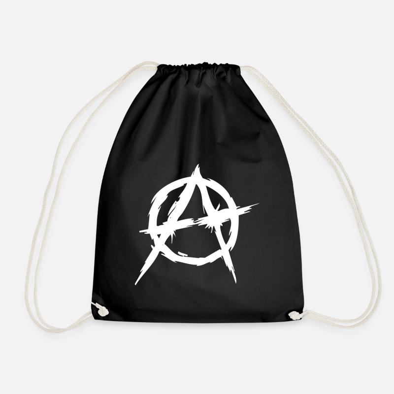 antifa - Drawstring Bag - black