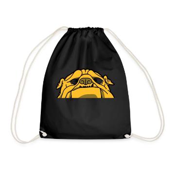 An English Bulldog - Drawstring Bag - black - Front