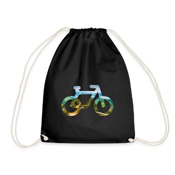 Bicycle in Landscape - Turnbeutel - Schwarz - Vorne