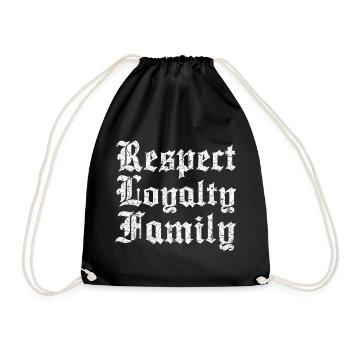 Respect Loyalty Family ancienne police utilisée - Sac de sport léger - noir - Devant