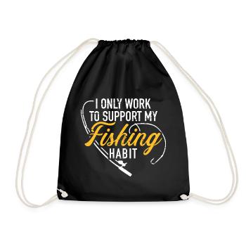 fishing - Drawstring Bag - black - Front