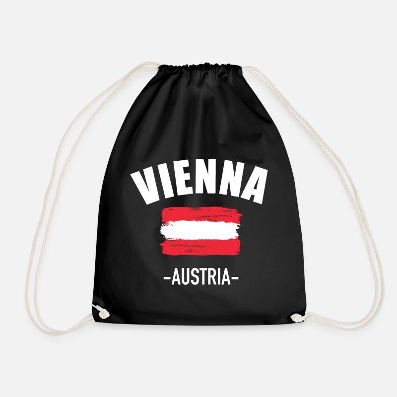 Vienna - Drawstring Bag - black