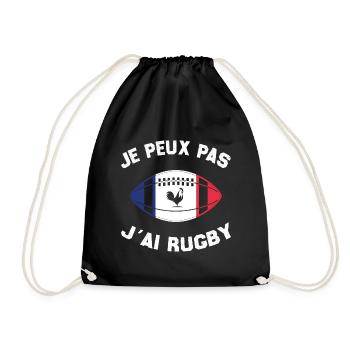 Je Peux Pas J'ai Rugby - Sac de sport léger - noir - Devant