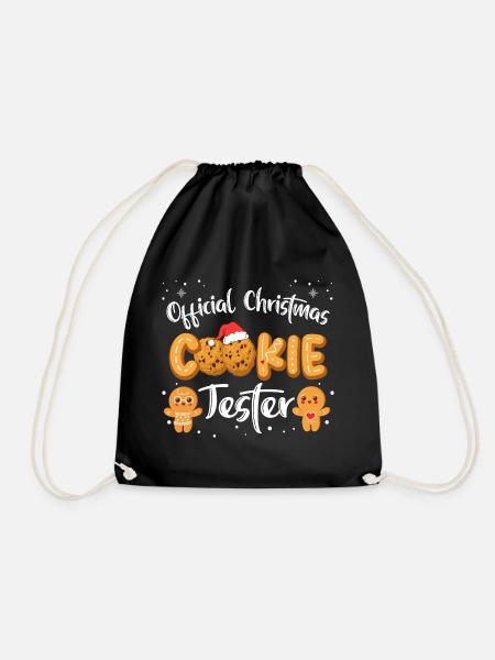 Weihnachten Offizieller Weihnachtsplätzchen-Tester Family Match - Turnbeutel - Schwarz