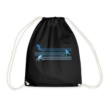 Floorball Player Floorball FloorBall - Drawstring Bag - black - Front