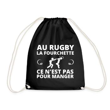 rugby, rugby sport, rugby humour - Sac de sport léger - noir - Devant