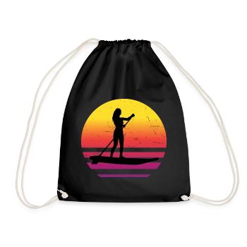 Standup Paddleboard Standup Paddle Sup Men - Drawstring Bag - black - Front