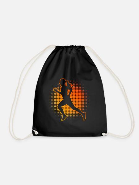 Fitness Joggen Jogging Rennen Laufen Cross Country - Turnbeutel - Schwarz