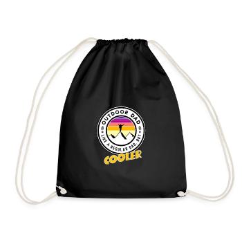 Outdoor Dad - Drawstring Bag - black - Front