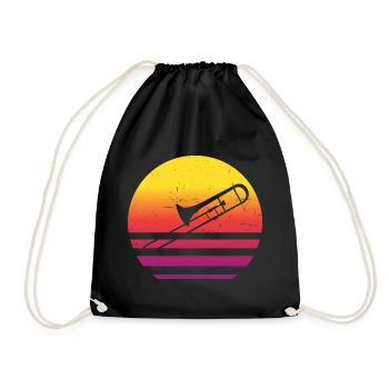 Brass Instrument Ladies Trombone Tenor Trombone - Drawstring Bag - black - Front