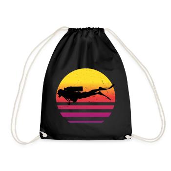 Plongée Femmes Plongeurs En Apnée Plongeurs Plongeurs - Sac de sport léger - noir - Devant