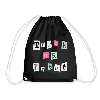 Des bonbons ou des bonbons pour Halloween - Sac de sport léger - noir - Devant