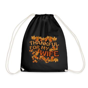 Épouse reconnaissante Mme Herbst Blätter Gratitude - Sac de sport léger - noir - Devant