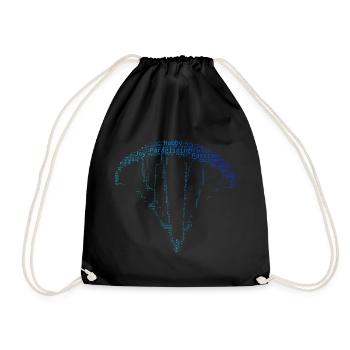 Women's Men's Paragliding Paragliding Paraglider - Drawstring Bag - black - Front
