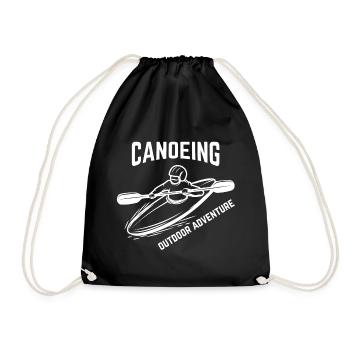 canoeing, kayaking, rafting - Drawstring Bag - black - Front