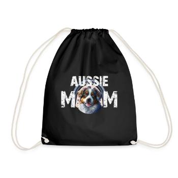 Australian Shepherd - Drawstring Bag - black - Front