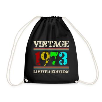 1973 Anniversaire Retro Vintage né en 1973 - Sac de sport léger - noir - Devant