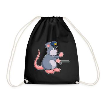 Rat Policier Matraque Police - Sac de sport léger - noir - Devant