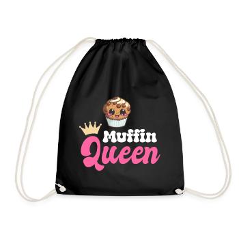 Muffin Baking Baker - Drawstring Bag - black - Front