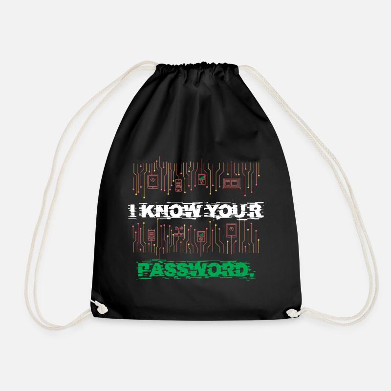 Ich kenne dein Passwort I Know Your Password - Turnbeutel - Schwarz