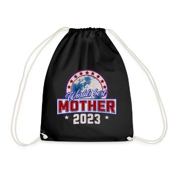 Worlds Best Mother 2023 College Design - Turnbeutel - Schwarz - Vorne