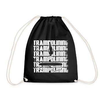 Lustiger Trampolinspringer - Turnbeutel - Schwarz - Vorne