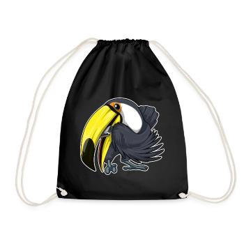 Toucan Musicien Harmonica Musique - Sac de sport léger - noir - Devant